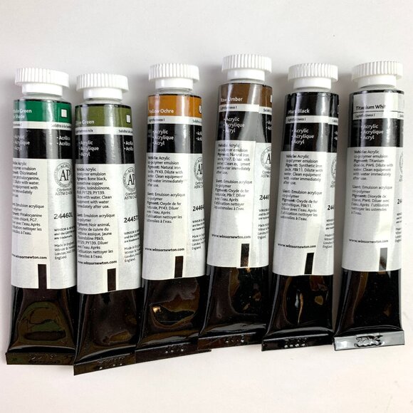 Vintage Winsor&Newton Artists' Acrylic Tube Set, 12 x 20ml tubes - Picture 5 of 7